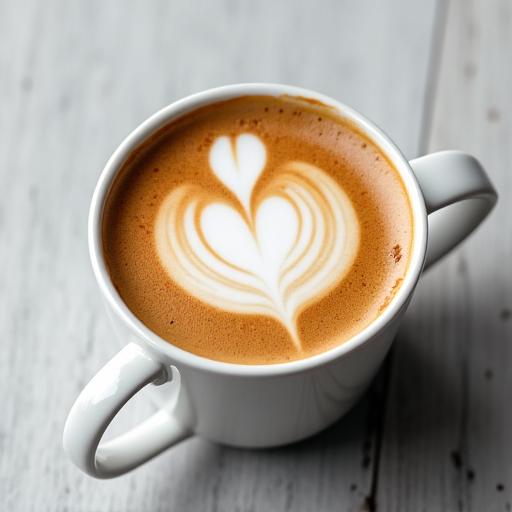 Signature Flat White coffee in a ceramic cup