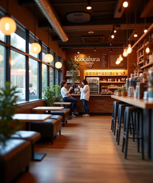 The warm and inviting interior of Kookaburra Brews